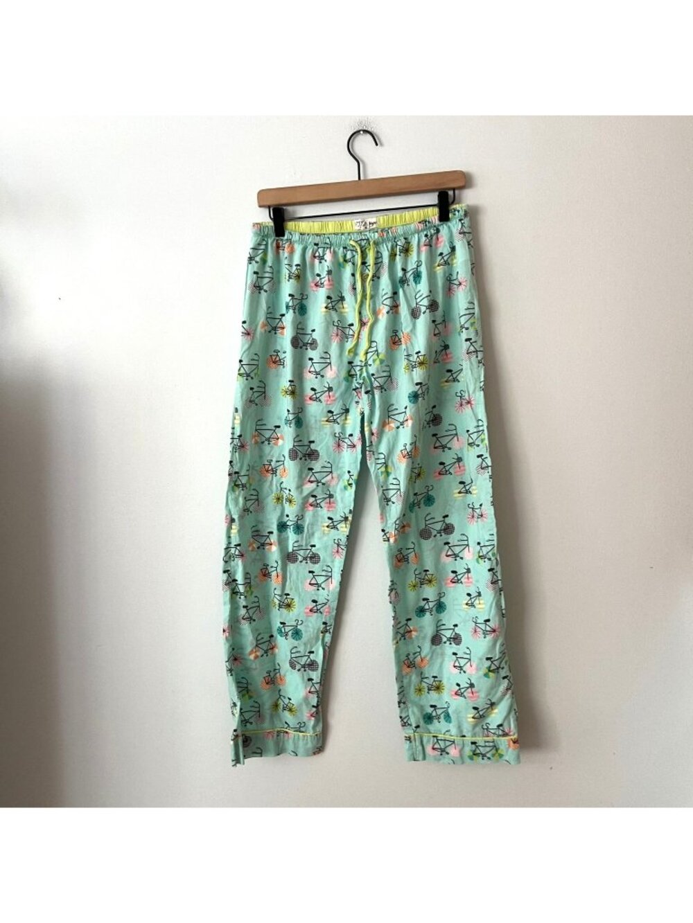 PJ Salvage Green Bicycle Cotton Pajama Pants Women's Size Medium